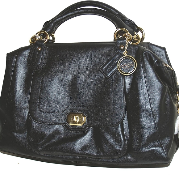 Coach Campbell Leather Turnlock Large Satchel - Picture 2 of 14